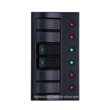 Aluminium Plate&Glass Fuse&Dual USB&LED Waterproof Combined Switch